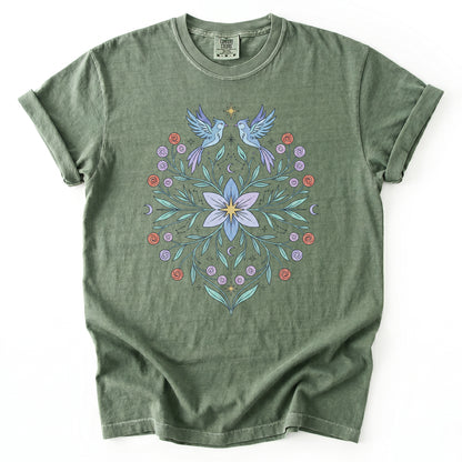 Ethereal Bluebirds Vintage Washed T-Shirt
