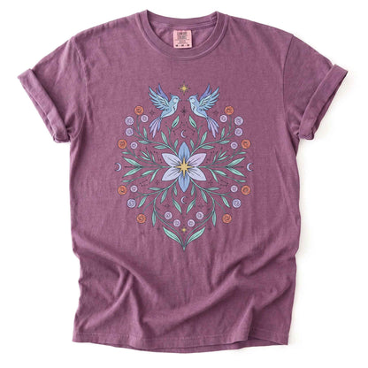 Ethereal Bluebirds Vintage Washed T-Shirt