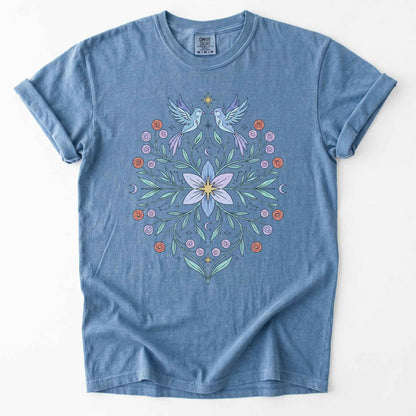 Ethereal Bluebirds Vintage Washed T-Shirt