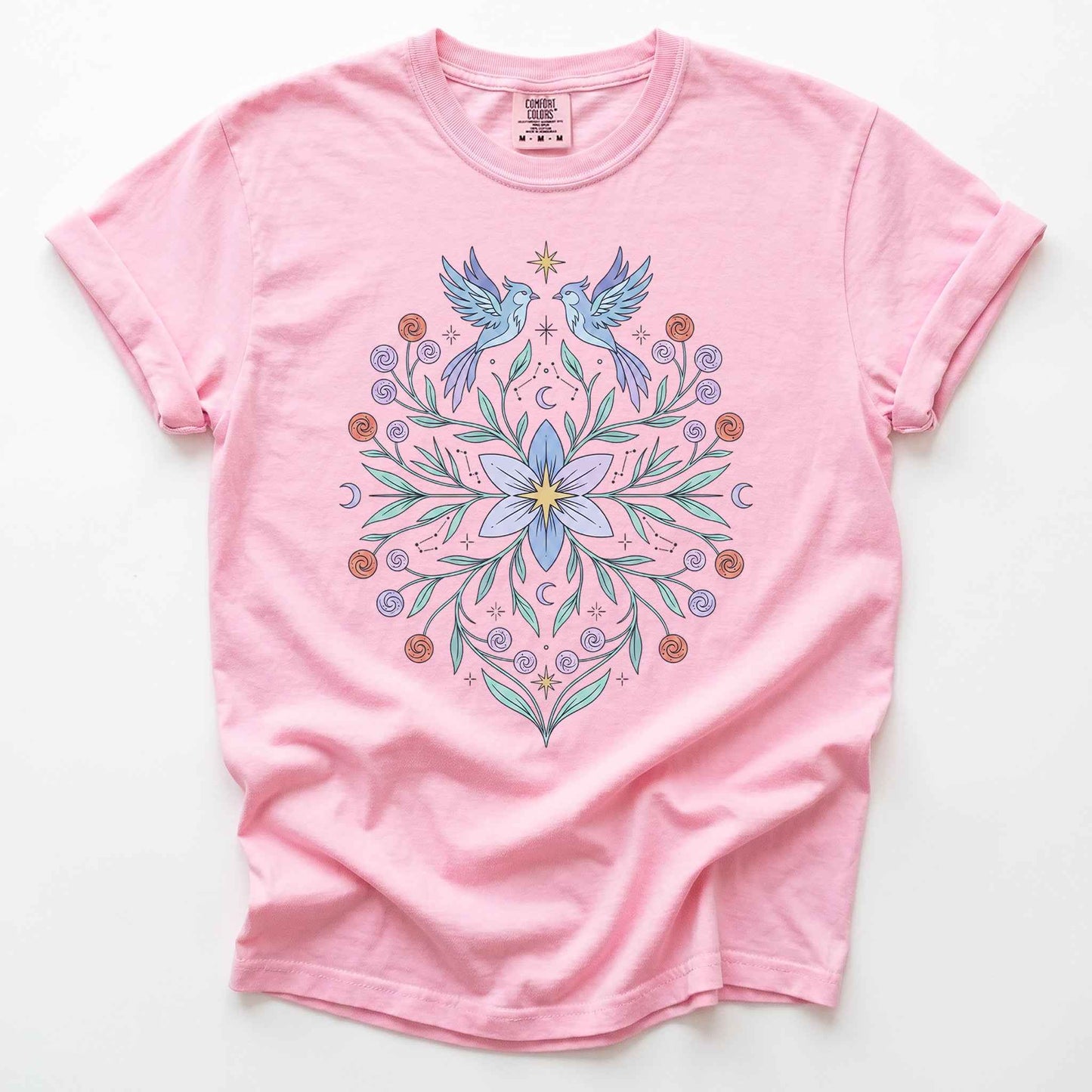 Ethereal Bluebirds Vintage Washed T-Shirt