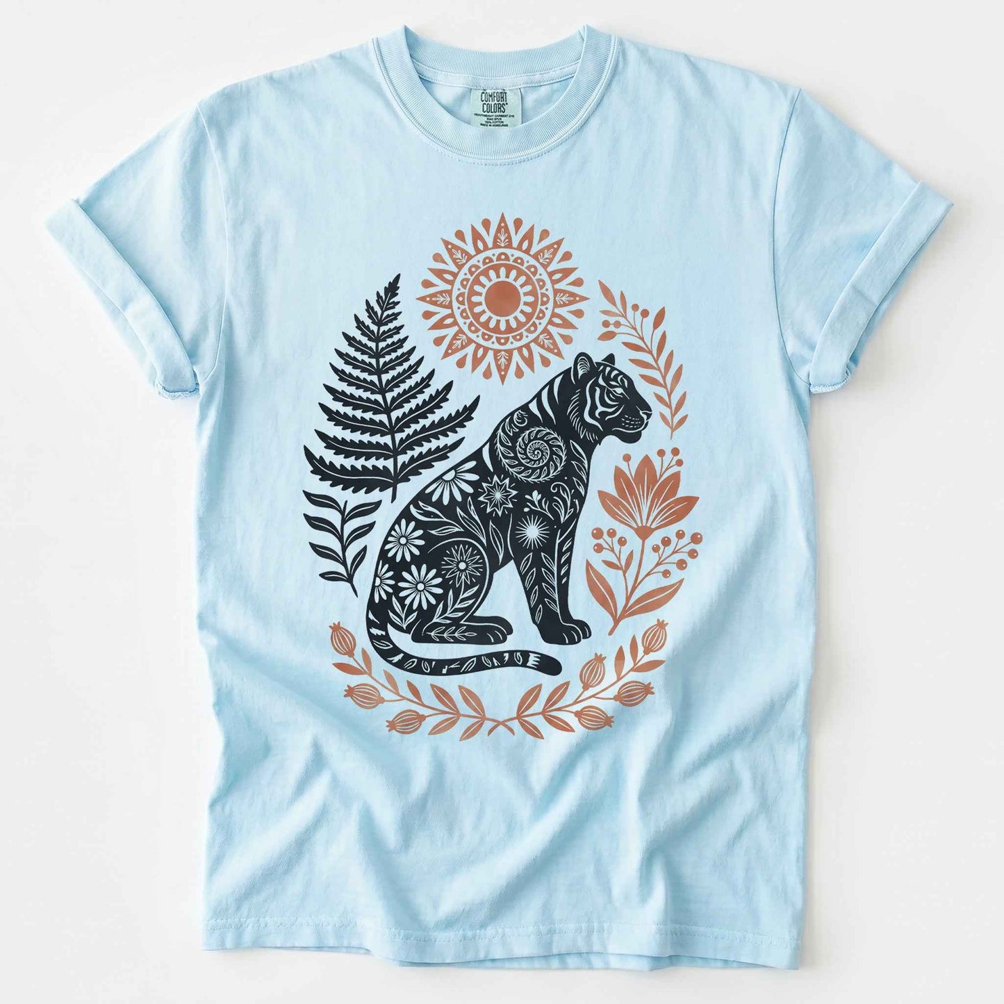 Mystical Botanical Tiger Heavyweight T-Shirt