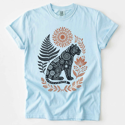 Mystical Botanical Tiger Heavyweight T-Shirt