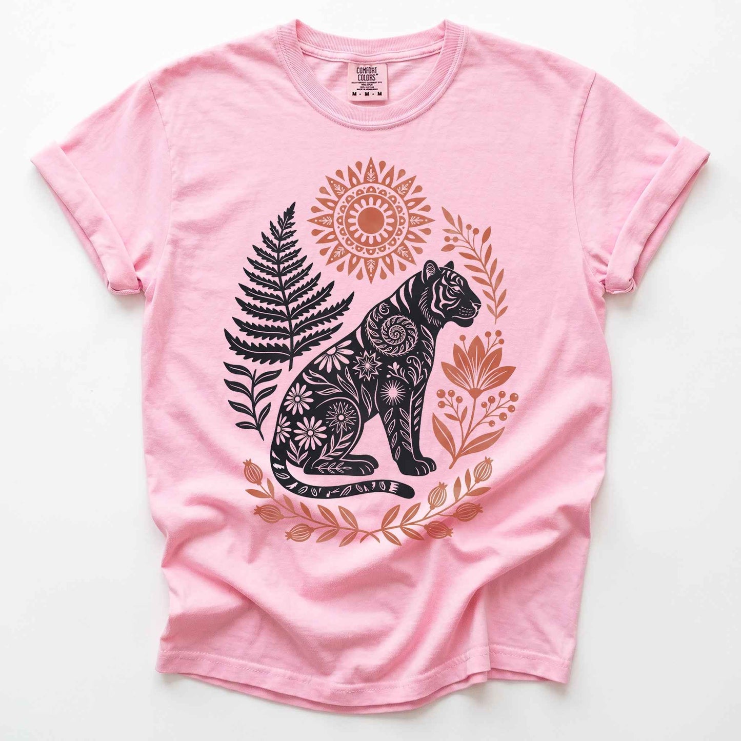Mystical Botanical Tiger Heavyweight T-Shirt