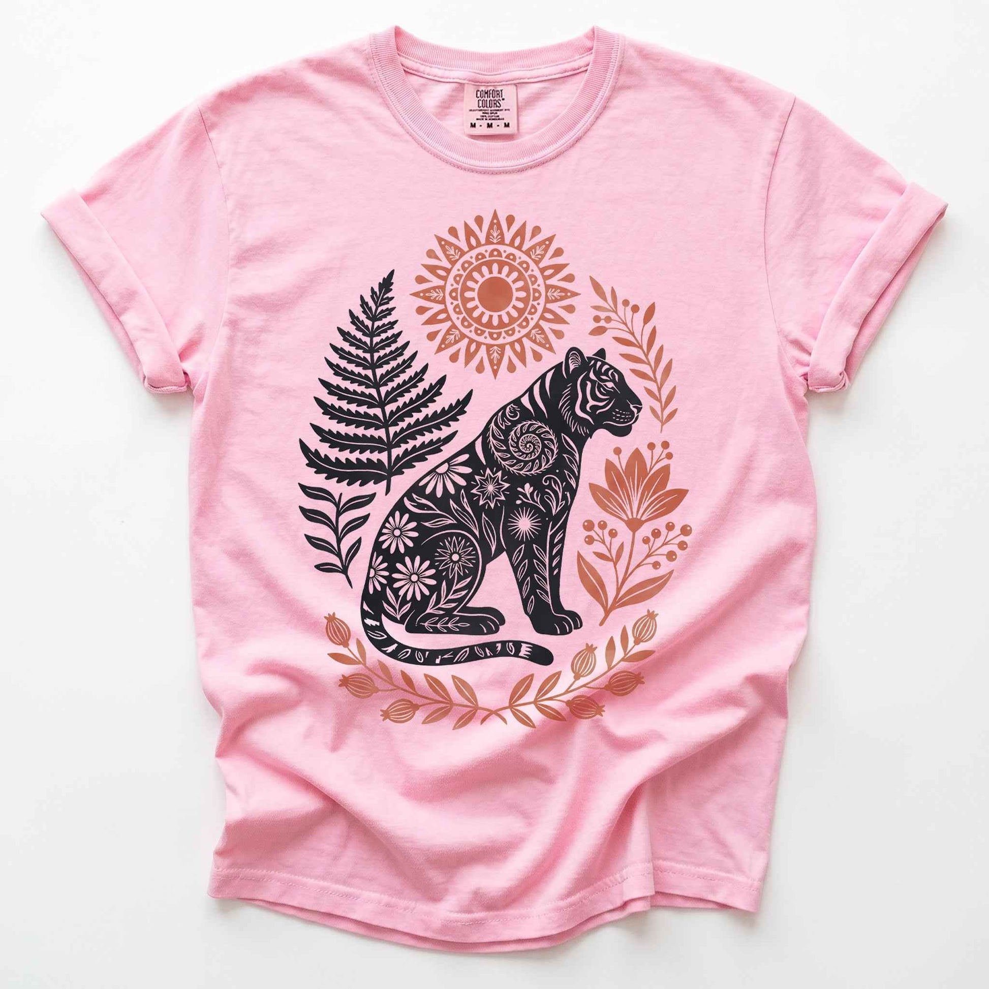 Mystical Botanical Tiger Heavyweight T-Shirt