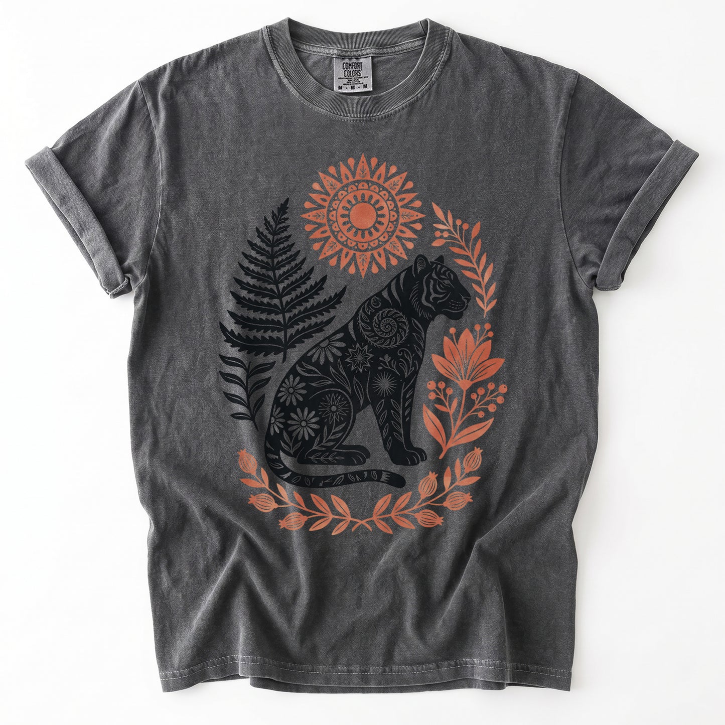 Mystical Botanical Tiger Heavyweight T-Shirt