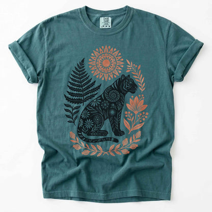 Mystical Botanical Tiger Heavyweight T-Shirt