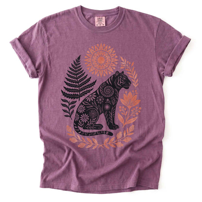Mystical Botanical Tiger Heavyweight T-Shirt