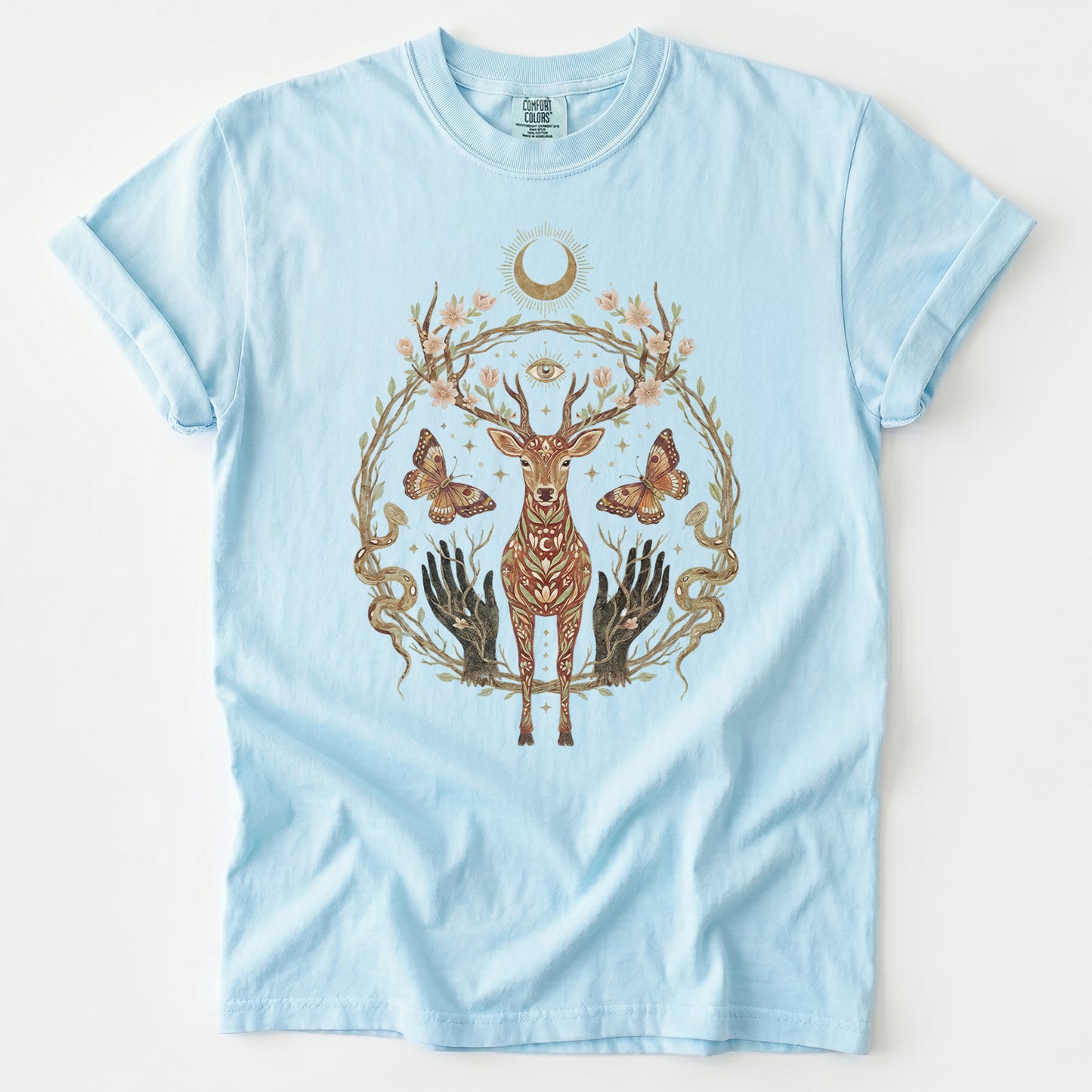 Mystical Celestial Stag Heavyweight T-Shirt