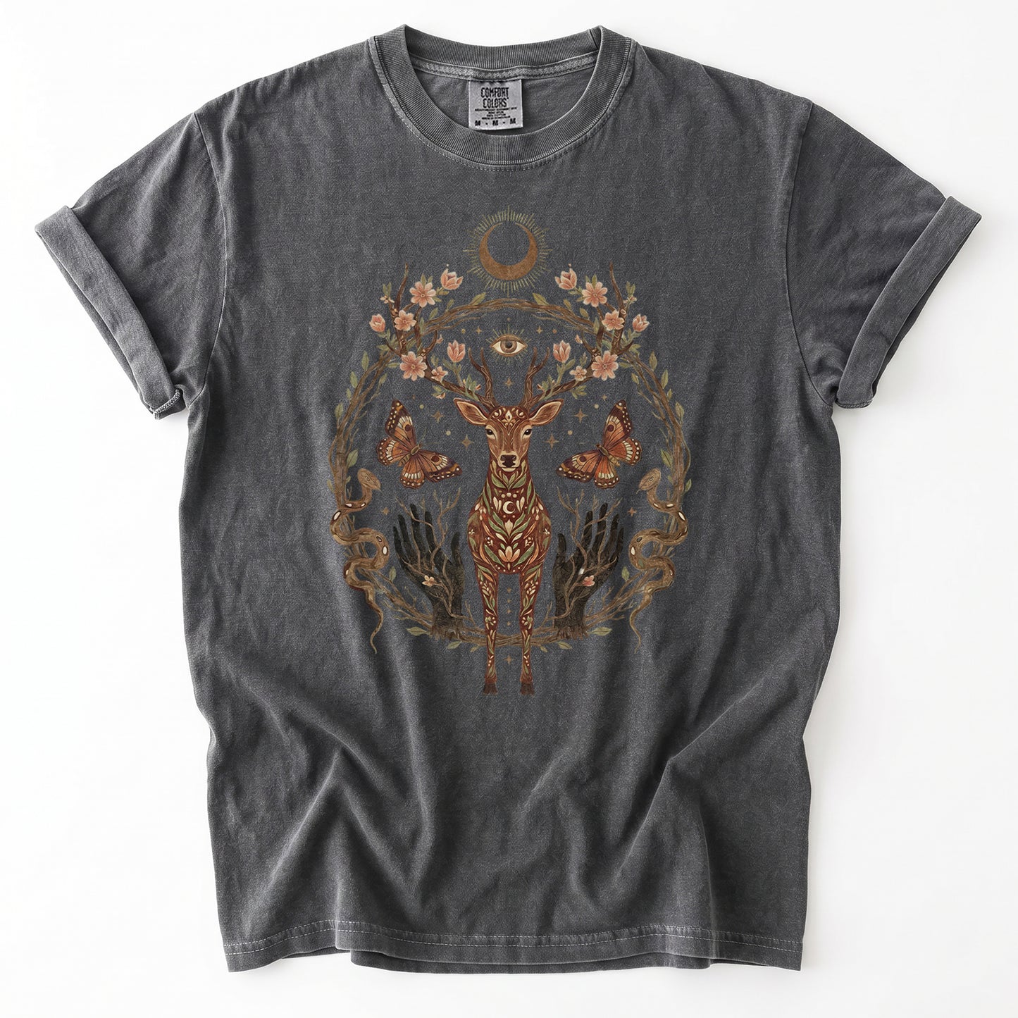 Mystical Celestial Stag Heavyweight T-Shirt