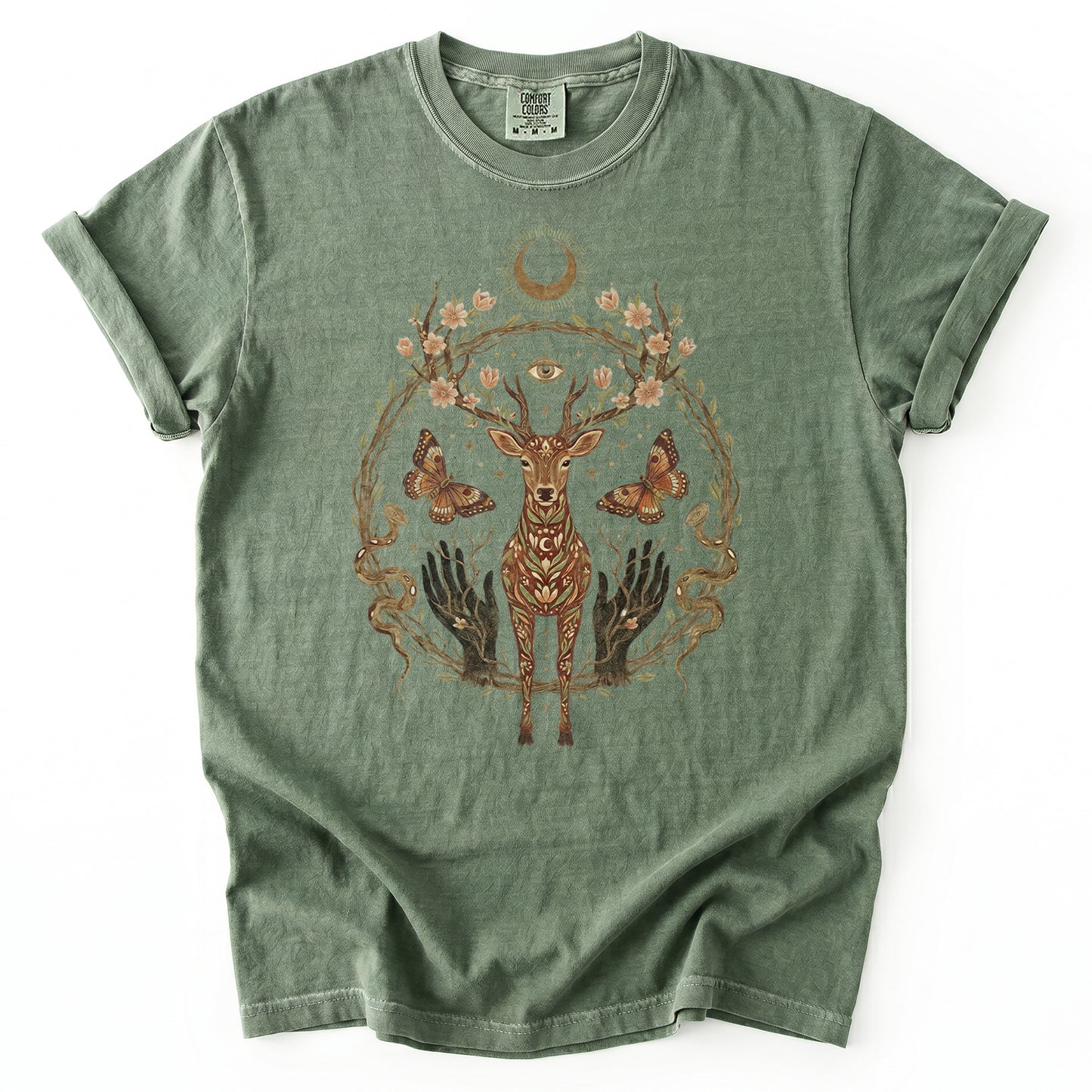Mystical Celestial Stag Heavyweight T-Shirt