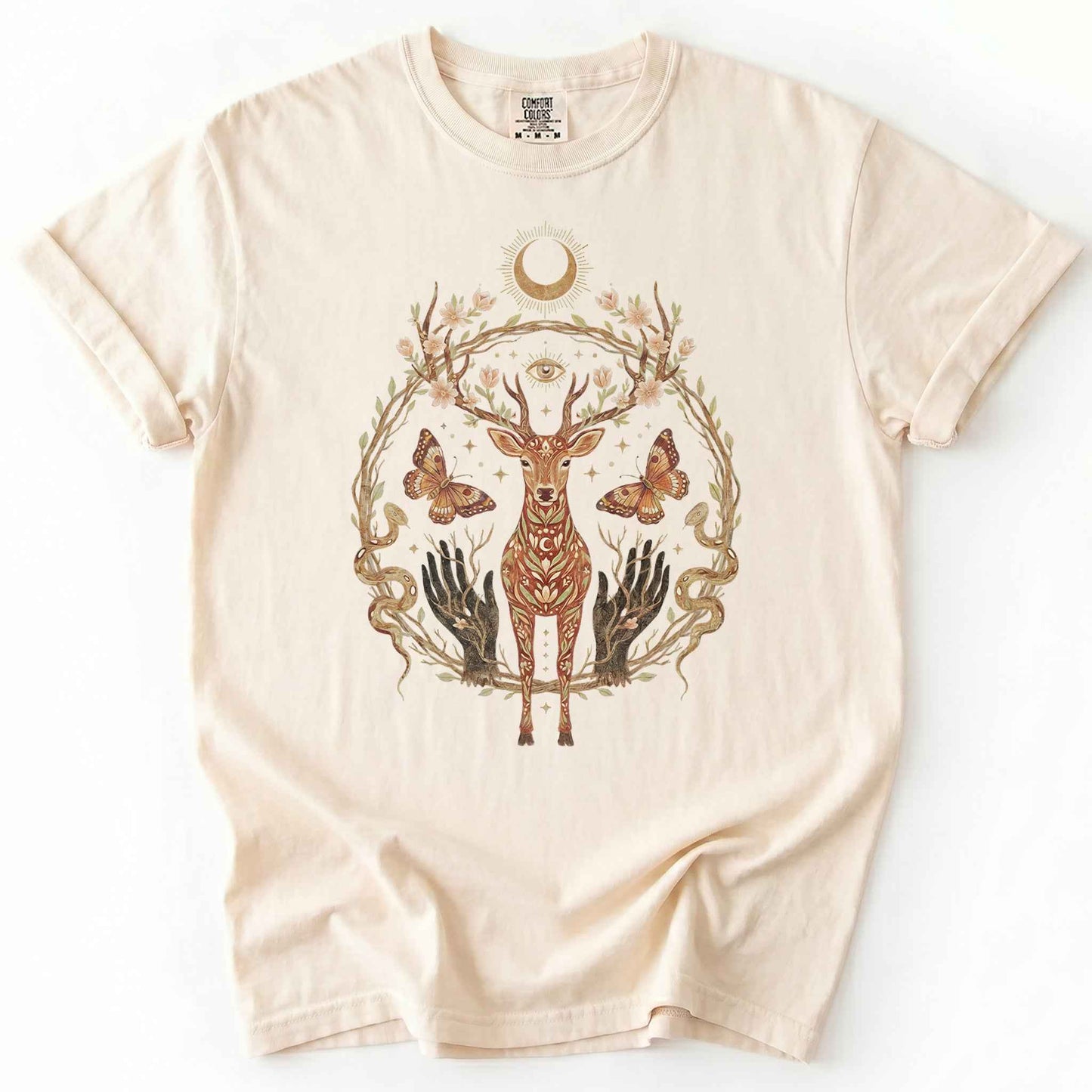 Mystical Celestial Stag Heavyweight T-Shirt