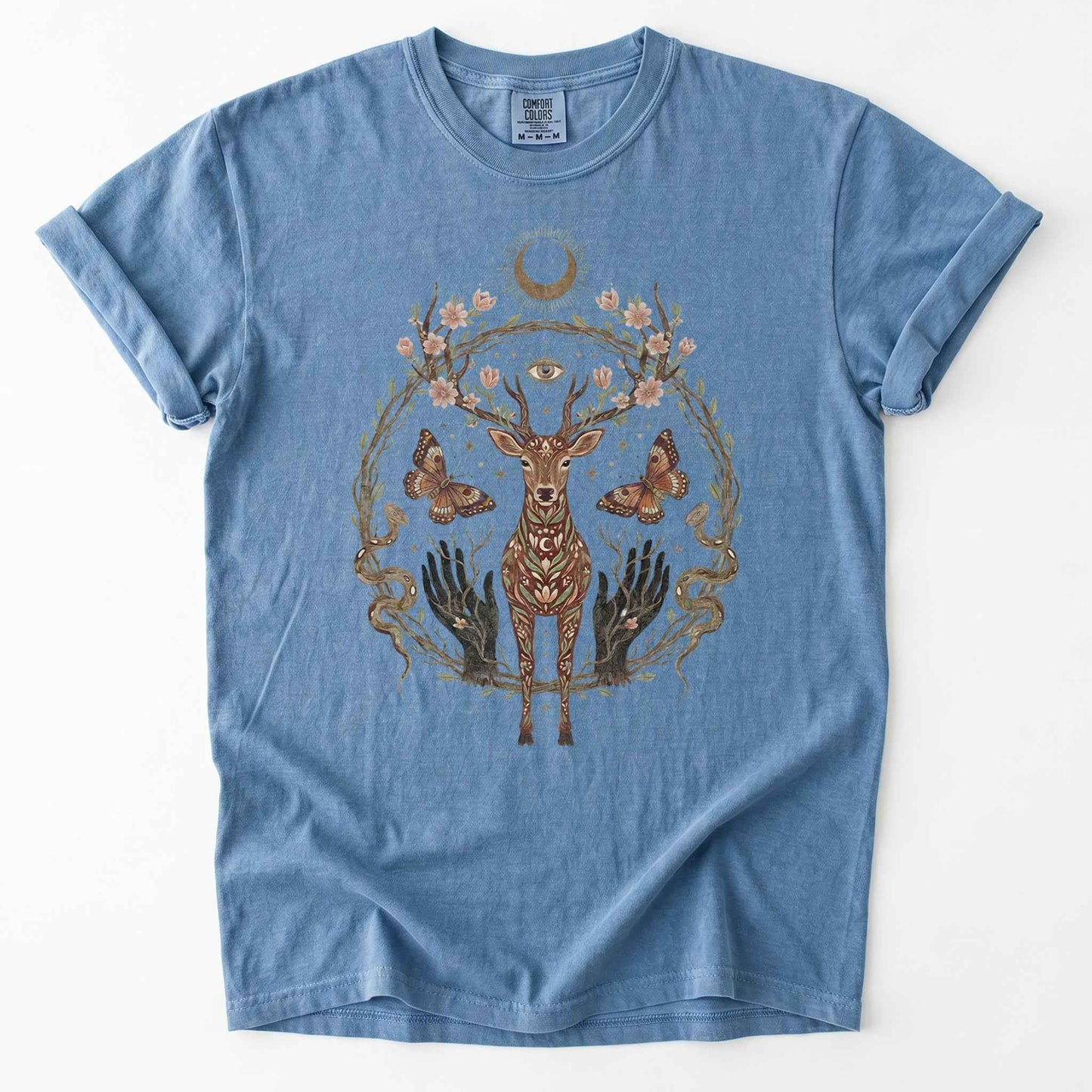 Mystical Celestial Stag Heavyweight T-Shirt