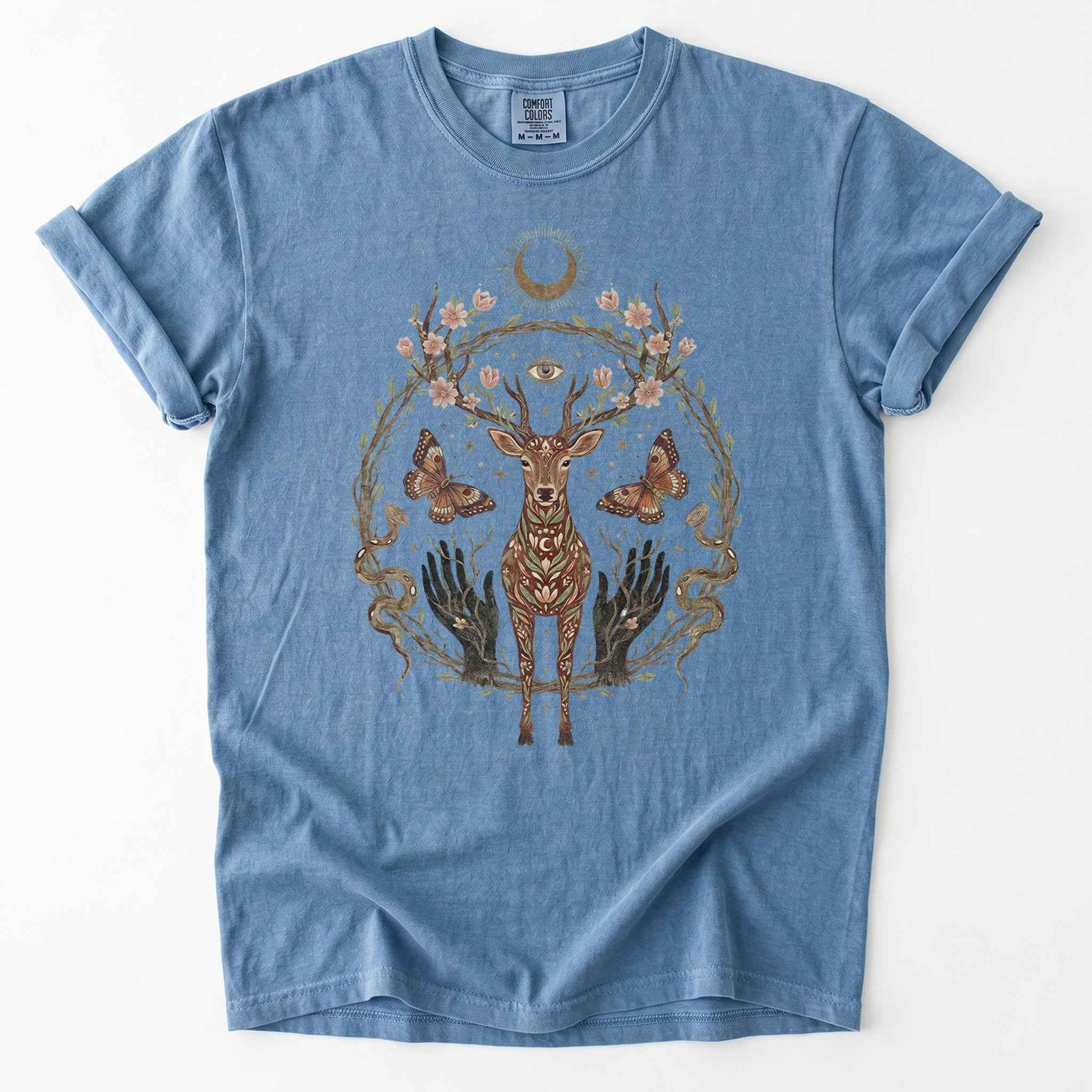 Mystical Celestial Stag Heavyweight T-Shirt