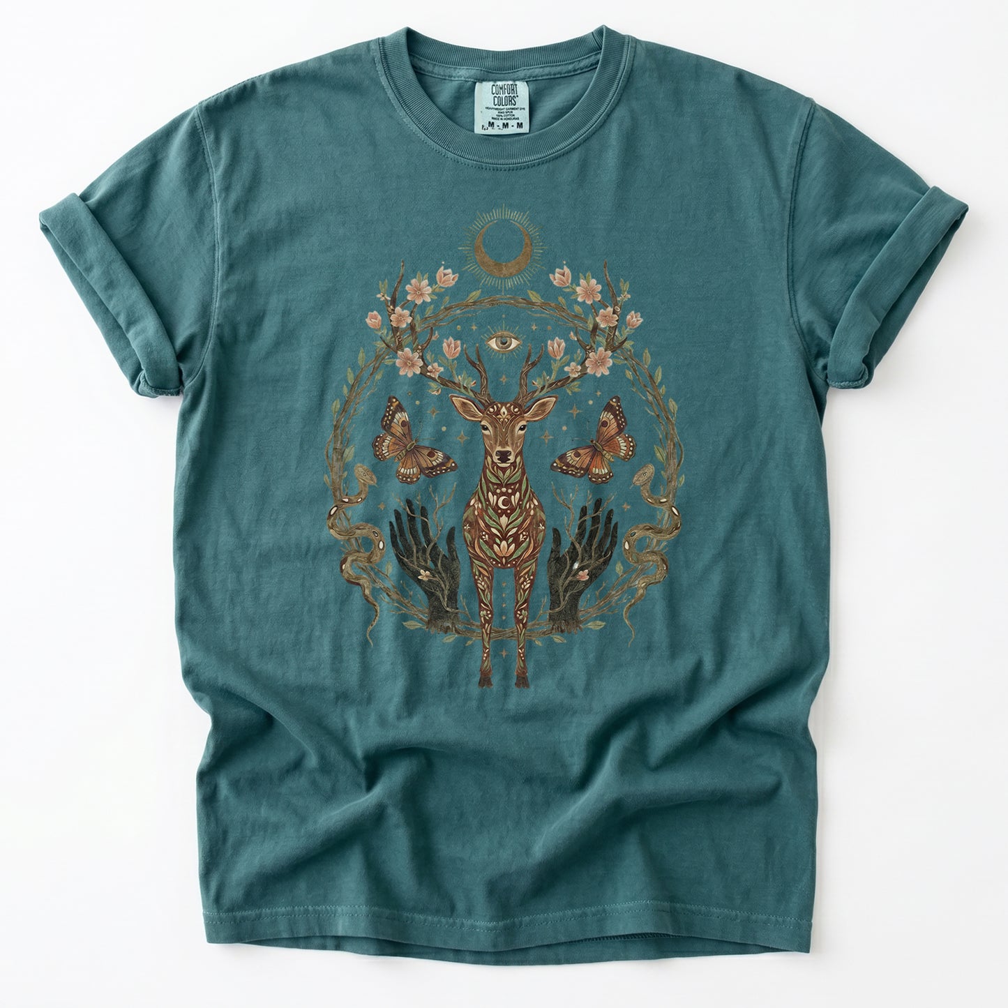 Mystical Celestial Stag Heavyweight T-Shirt