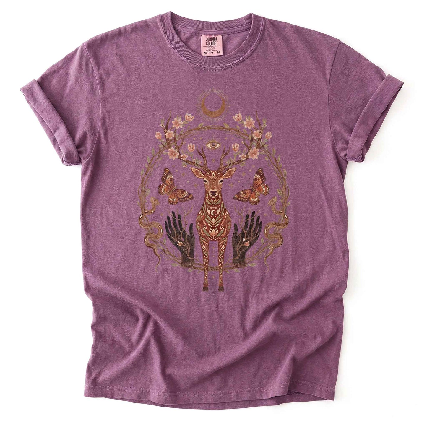 Mystical Celestial Stag Heavyweight T-Shirt
