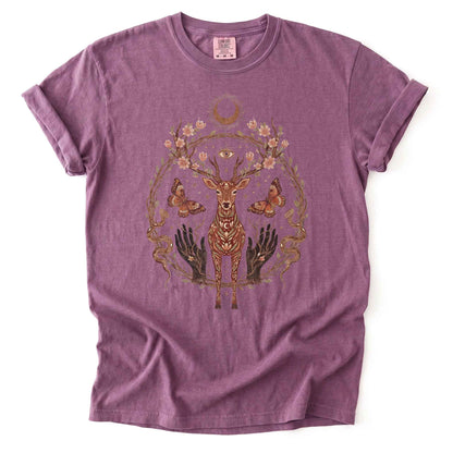Mystical Celestial Stag Heavyweight T-Shirt