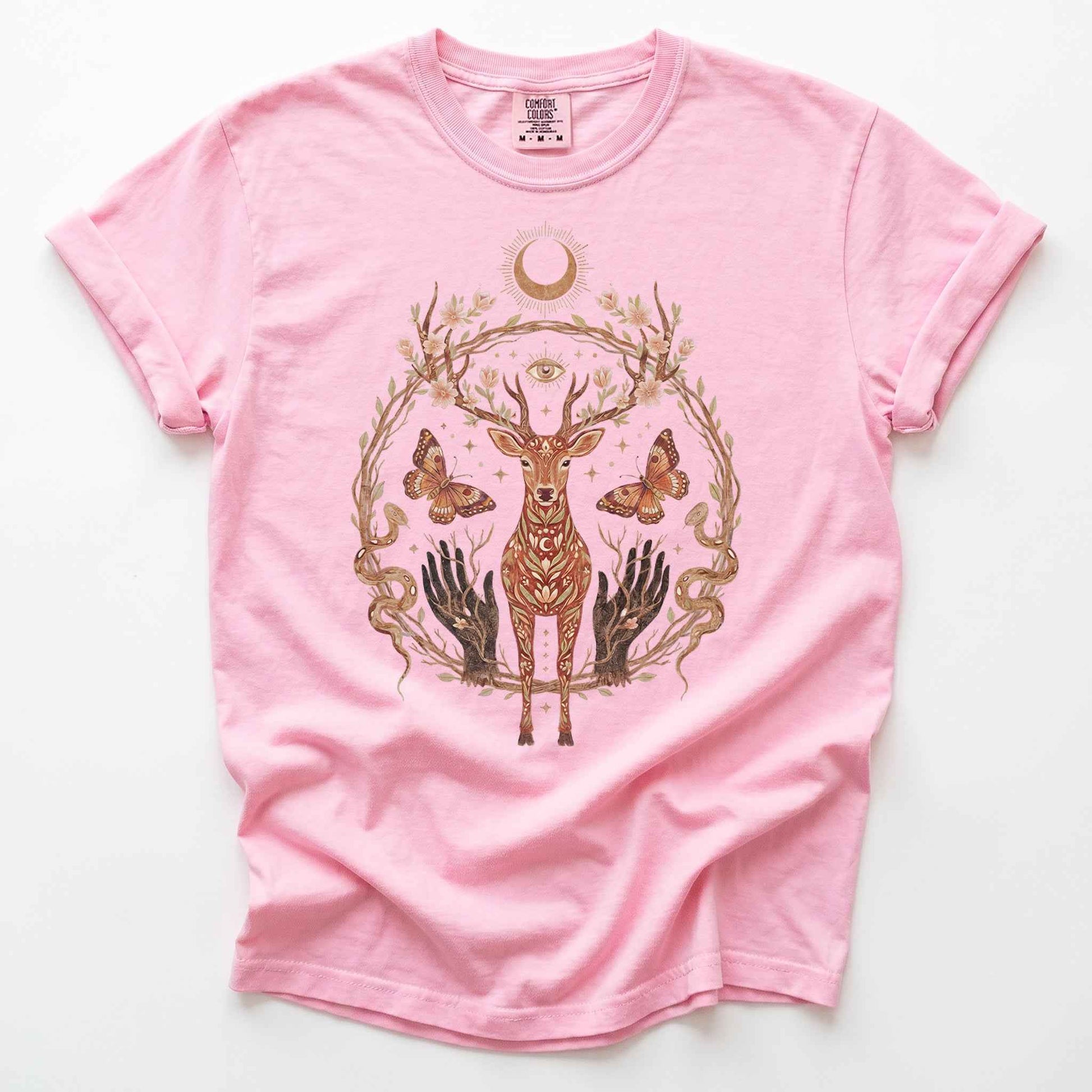 Mystical Celestial Stag Heavyweight T-Shirt