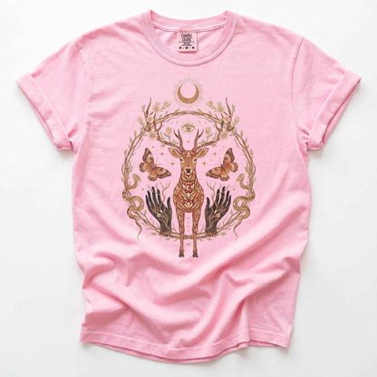 Mystical Celestial Stag Heavyweight T-Shirt