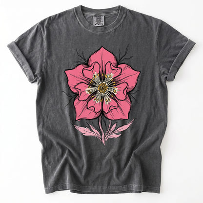 Bold Pink Blossom Vintage Washed T-Shirt