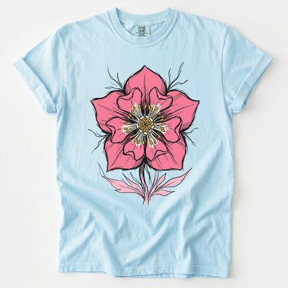 Bold Pink Blossom Vintage Washed T-Shirt