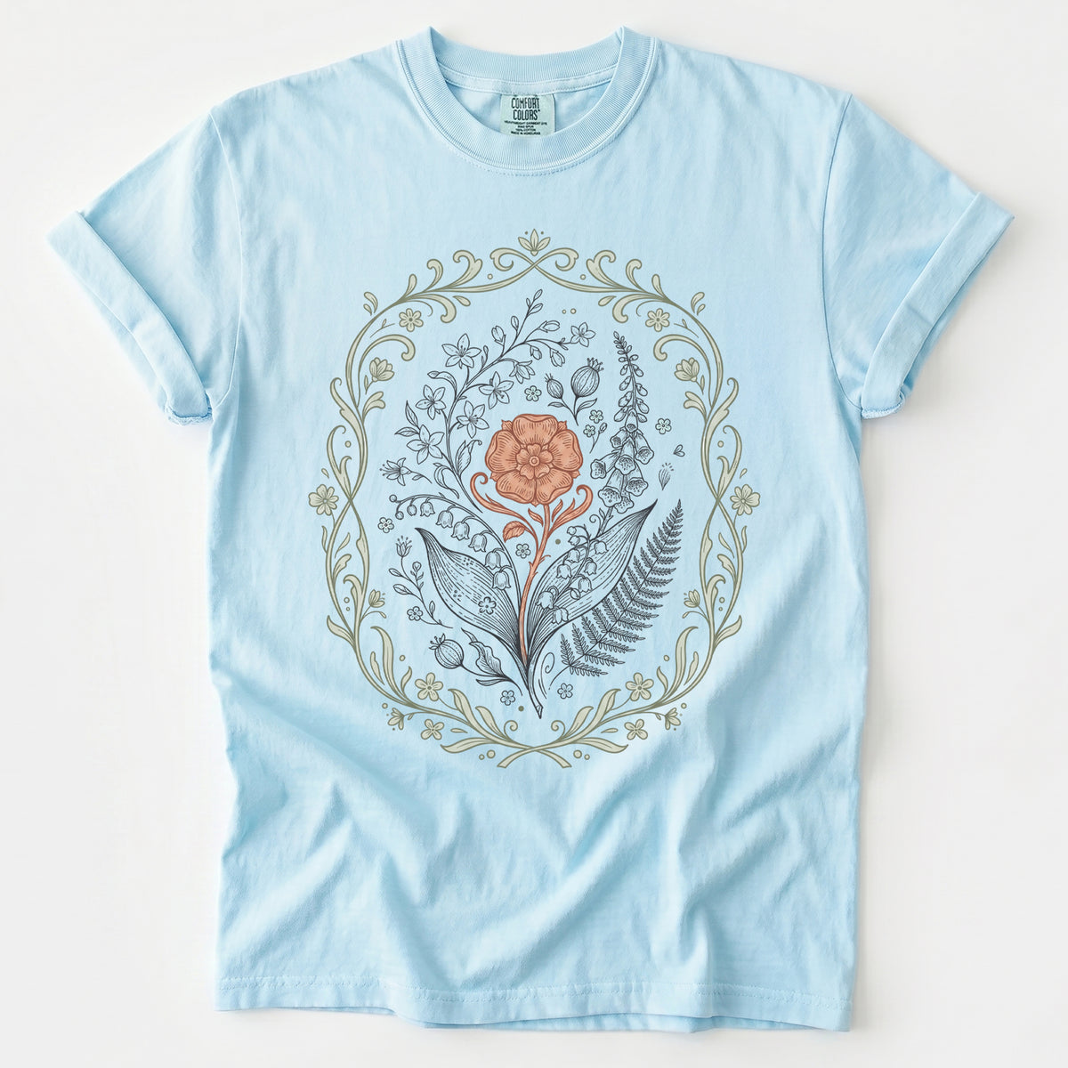 Botanical Frame Vintage Washed T-Shirt