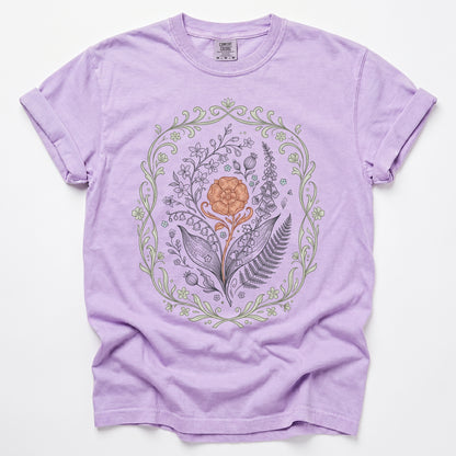Botanical Frame Vintage Washed T-Shirt