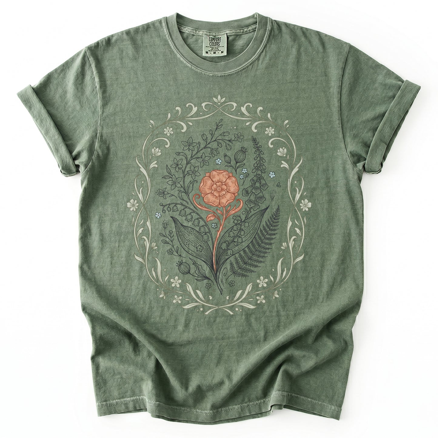 Botanical Frame Vintage Washed T-Shirt