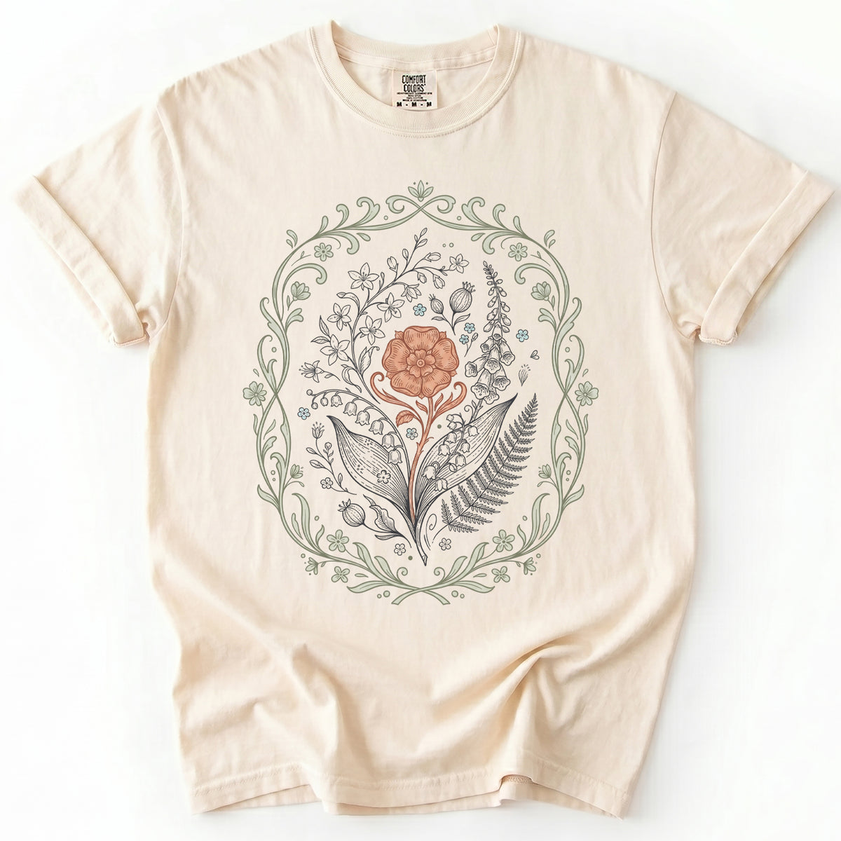Botanical Frame Vintage Washed T-Shirt