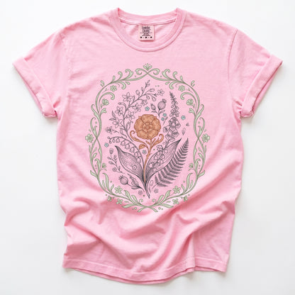 Botanical Frame Vintage Washed T-Shirt