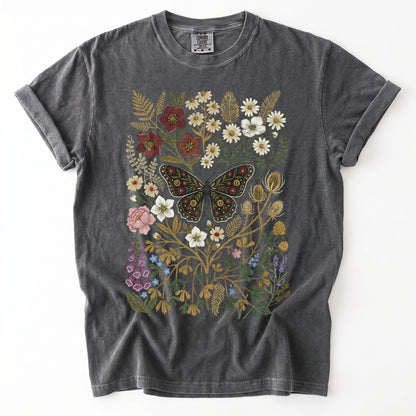 Vintage Wildflower & Butterfly Heavyweight T-Shirt