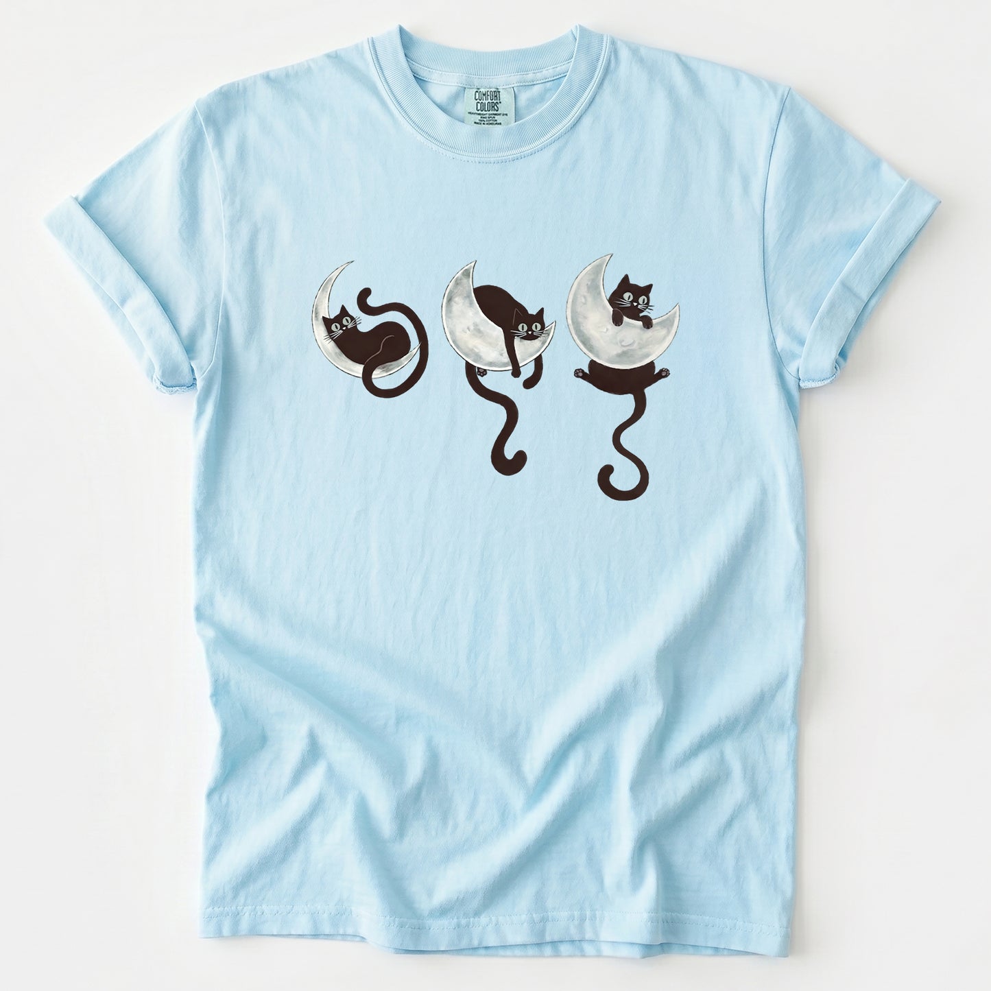 Mystical Crescent Cat Heavyweight T-Shirt