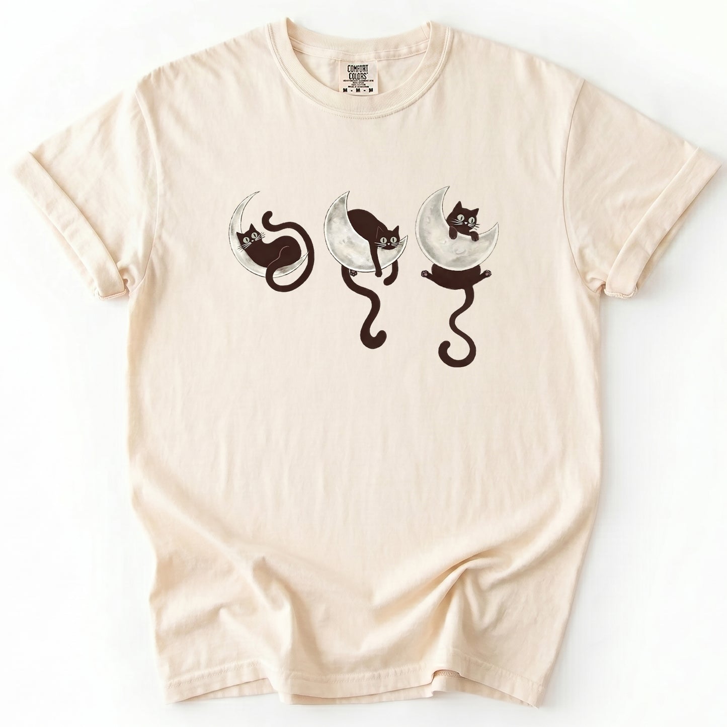 Mystical Crescent Cat Heavyweight T-Shirt