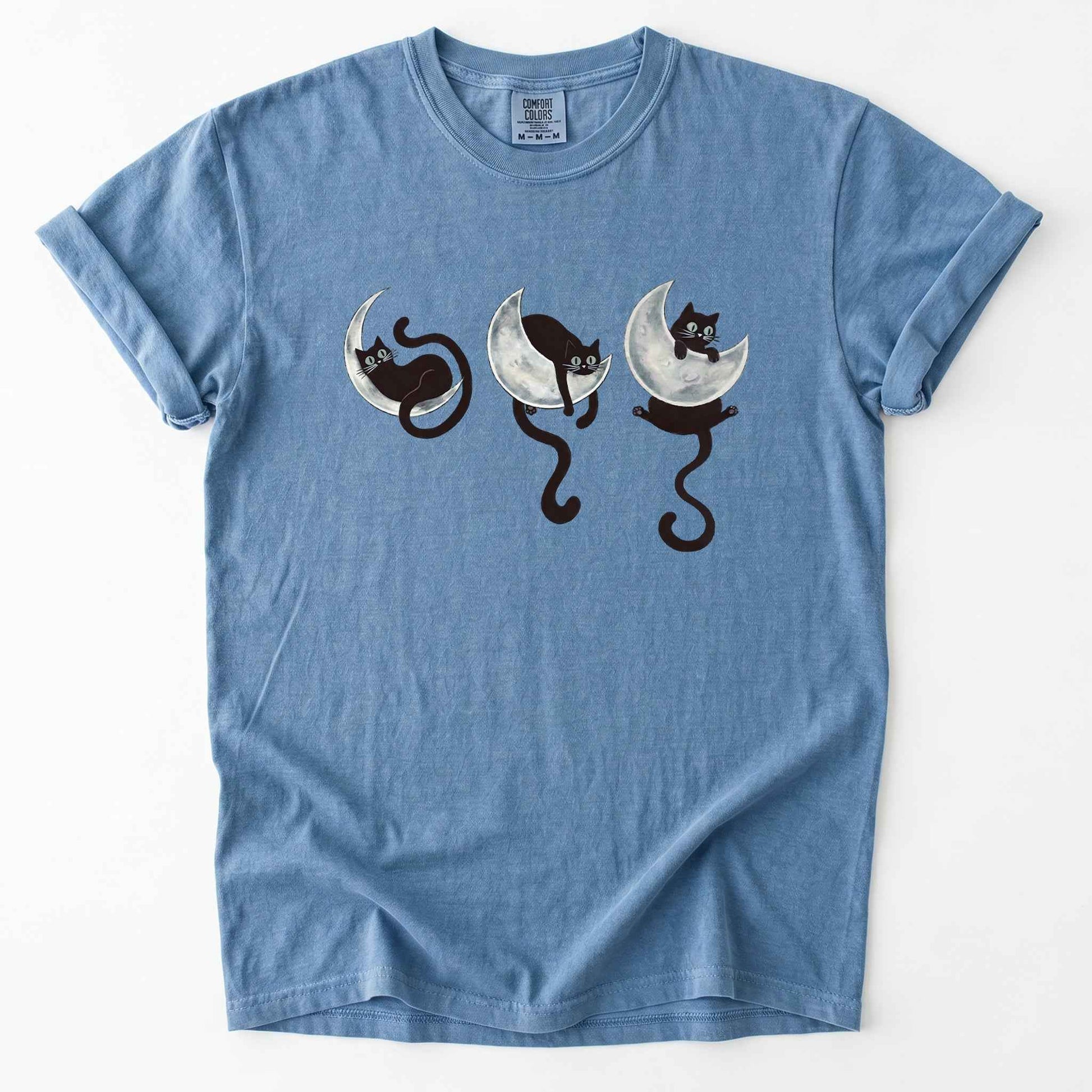 Mystical Crescent Cat Heavyweight T-Shirt