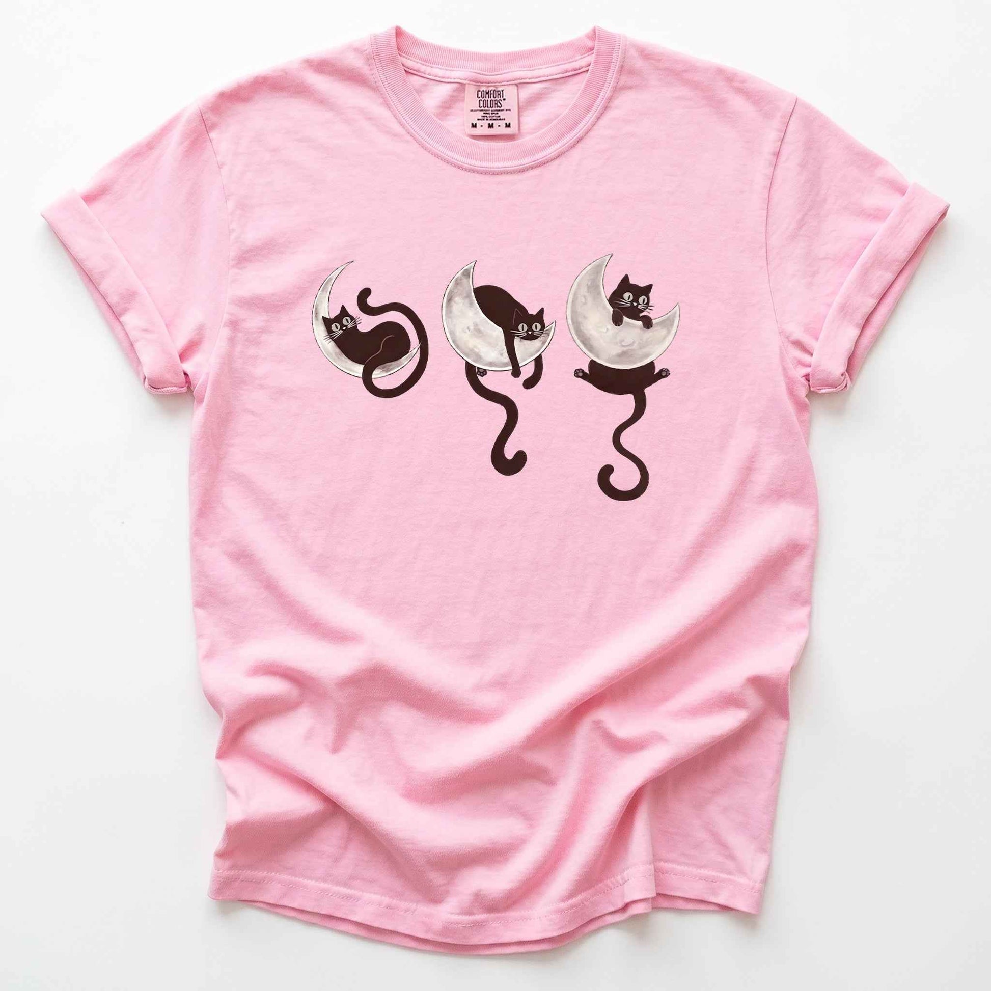 Mystical Crescent Cat Heavyweight T-Shirt
