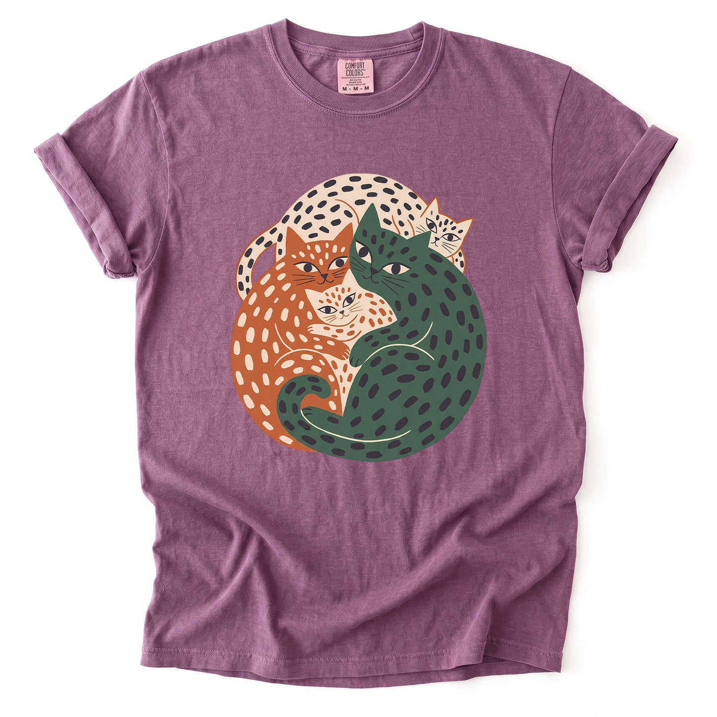 Cuddling Cats Vintage Washed T-Shirt