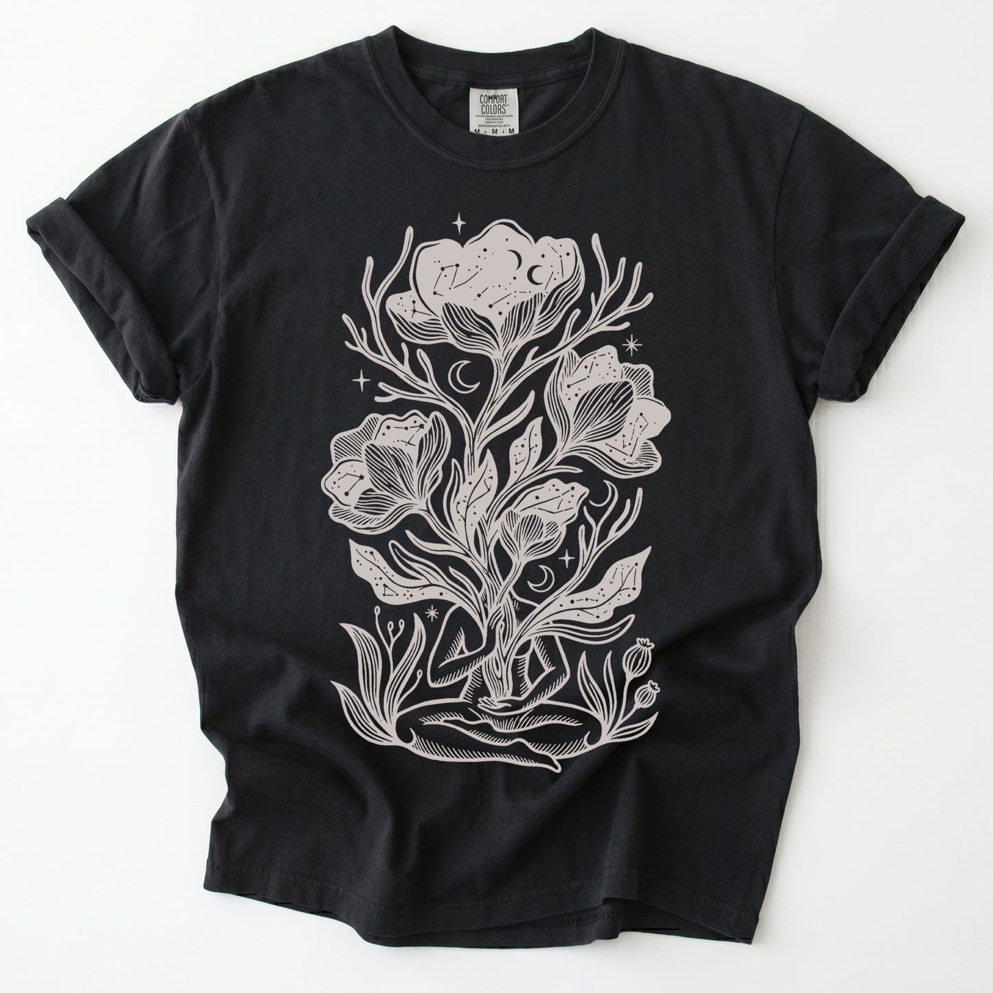 Celestial Bloom Meditation Vintage Washed T-Shirt