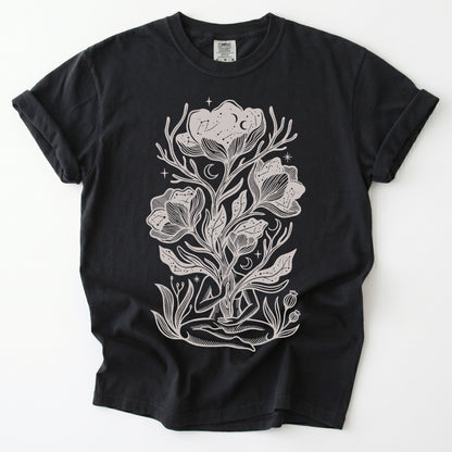 Celestial Bloom Meditation Vintage Washed T-Shirt
