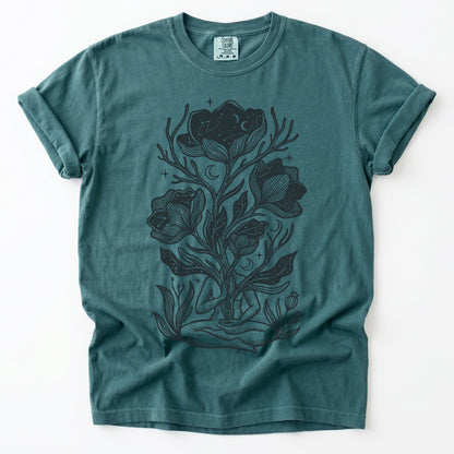 Celestial Bloom Meditation Vintage Washed T-Shirt