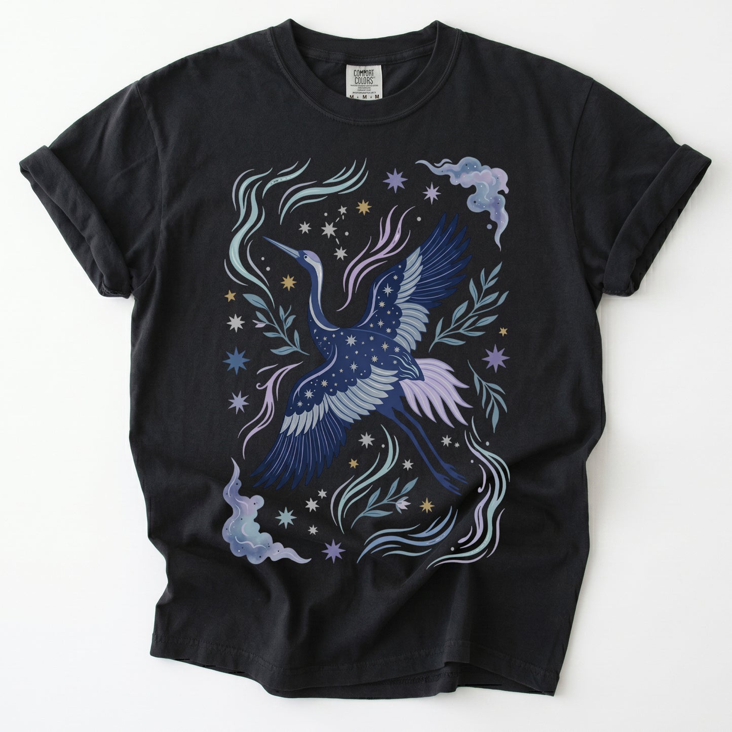 Celestial Crane Vintage Washed T-Shirt