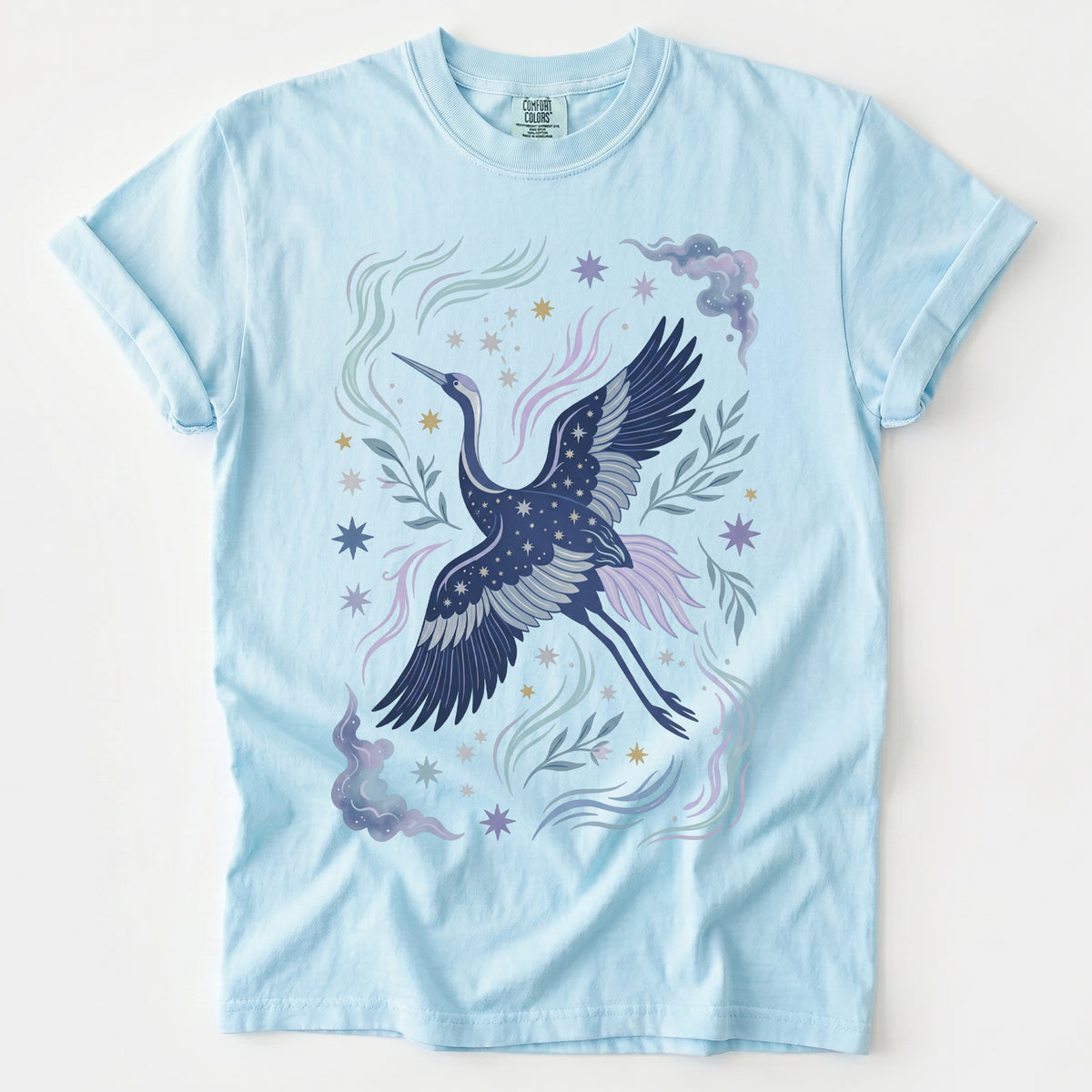 Celestial Crane Vintage Washed T-Shirt
