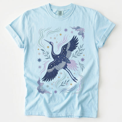 Celestial Crane Vintage Washed T-Shirt