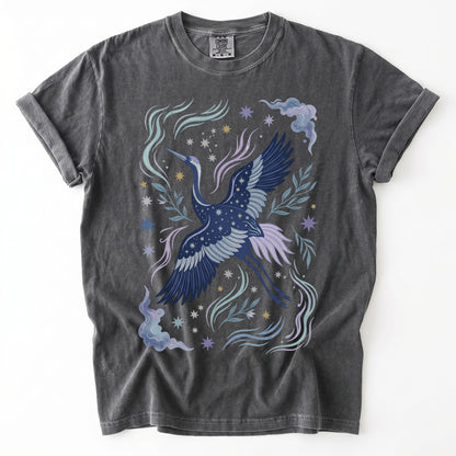 Celestial Crane Vintage Washed T-Shirt