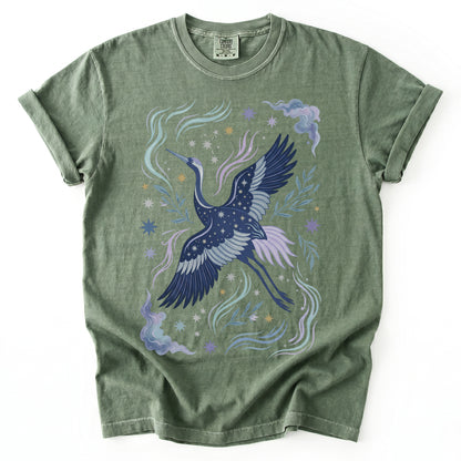 Celestial Crane Vintage Washed T-Shirt