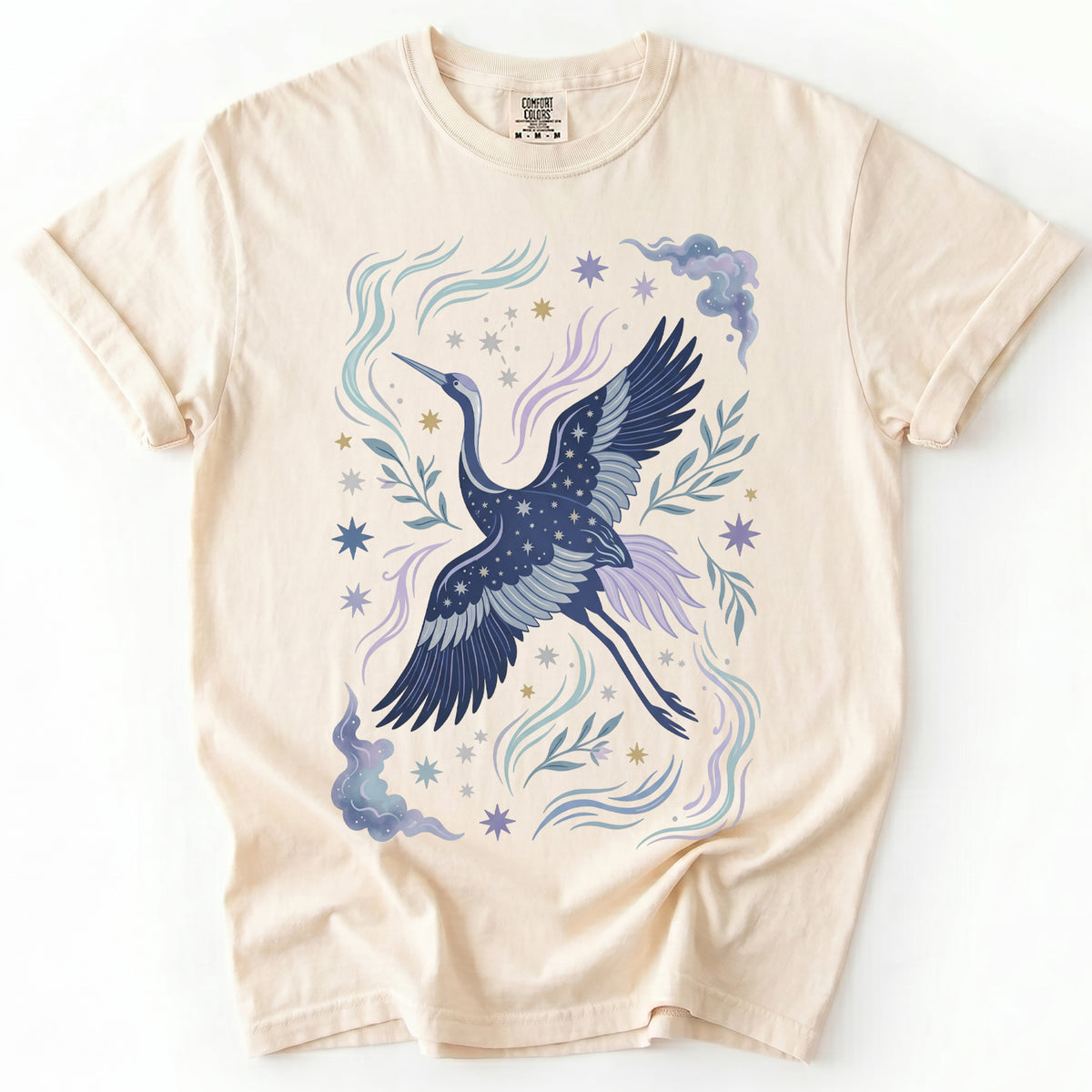 Celestial Crane Vintage Washed T-Shirt