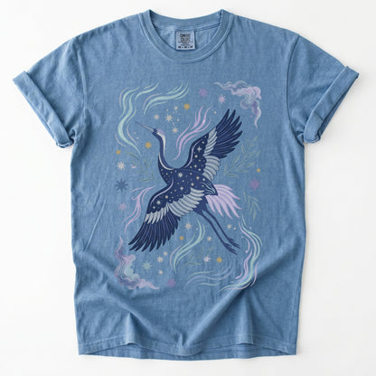 Celestial Crane Vintage Washed T-Shirt