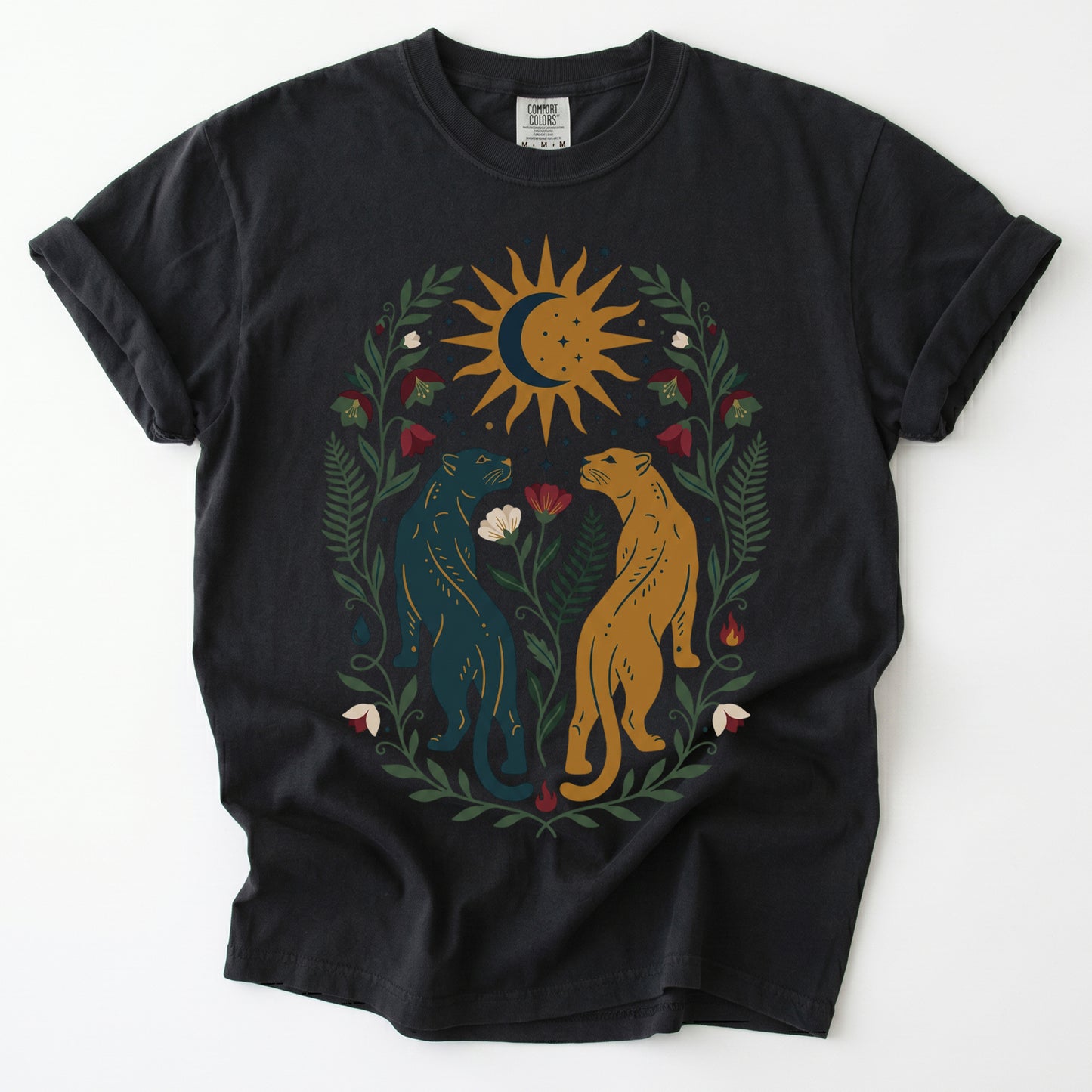 Celestial Felines Vintage Washed T-Shirt