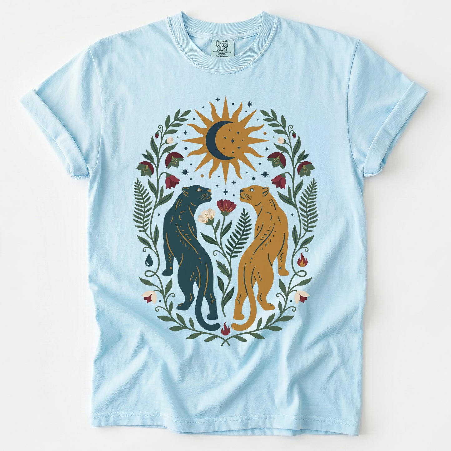 Celestial Felines Vintage Washed T-Shirt
