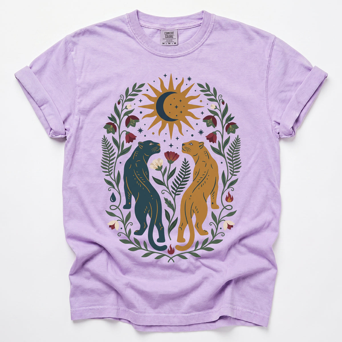 Celestial Felines Vintage Washed T-Shirt