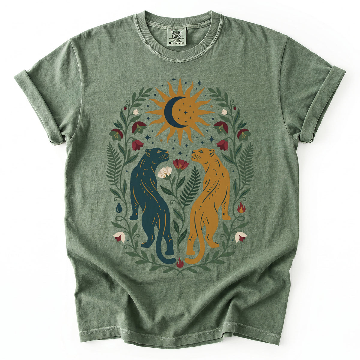 Celestial Felines Vintage Washed T-Shirt