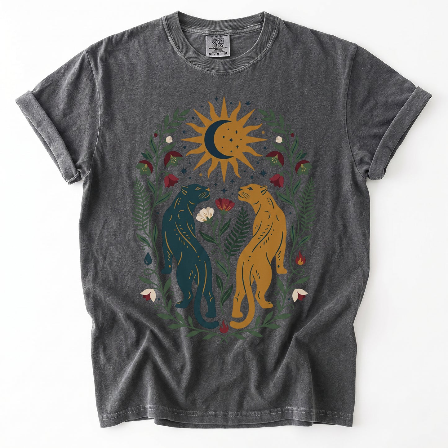 Celestial Felines Vintage Washed T-Shirt
